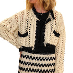 Hooked On You Crochet Knit Sweater - Alden+Rose LLC 