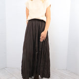 Grey's Crinkled Skirt In Brown