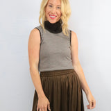 Charcoal Striped Top