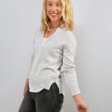 Vissa's V-Neck Layered Sweater