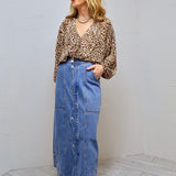 Western Chic Denim Skirt