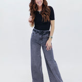 Steel Wide Leg Denim