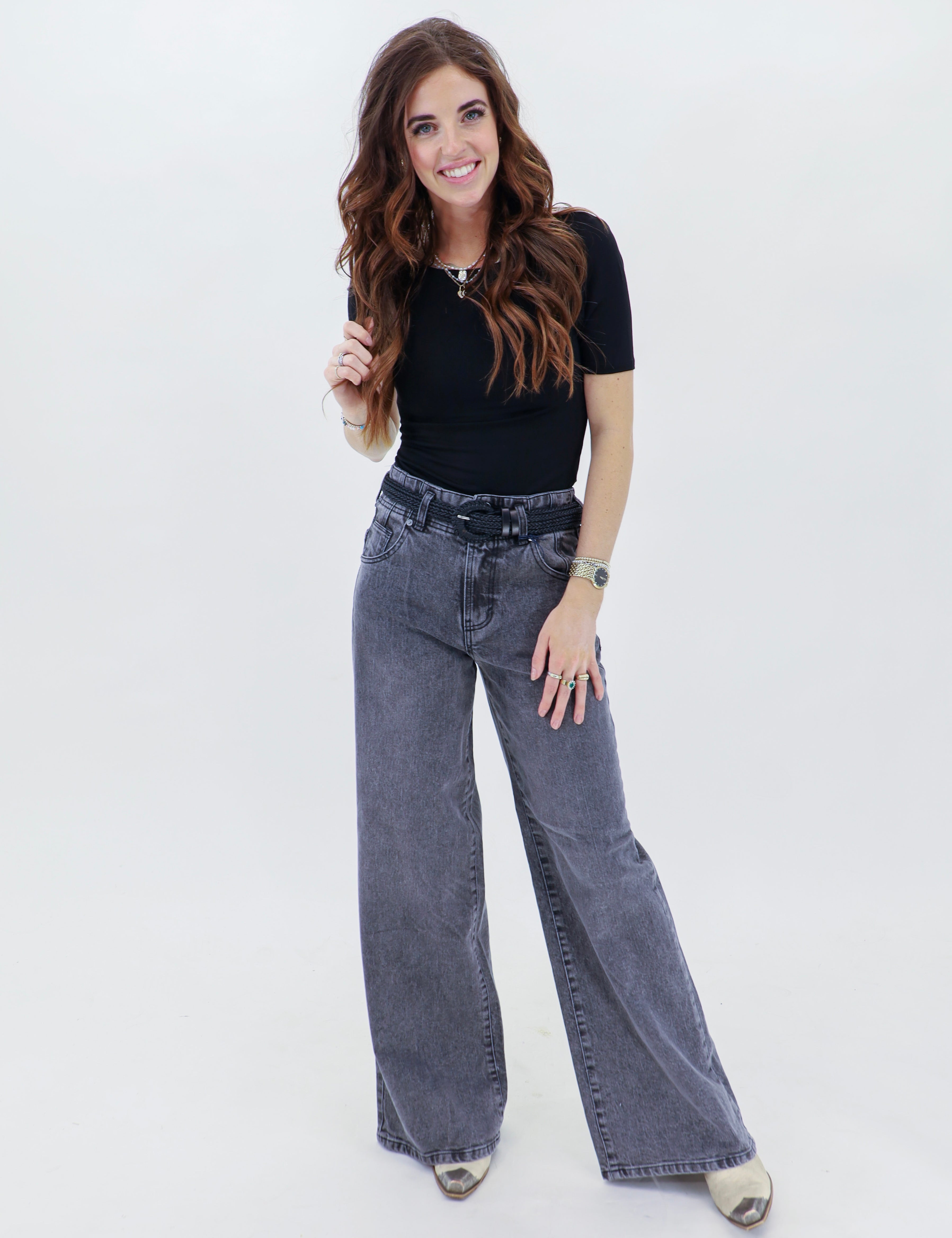 Steel Wide Leg Denim