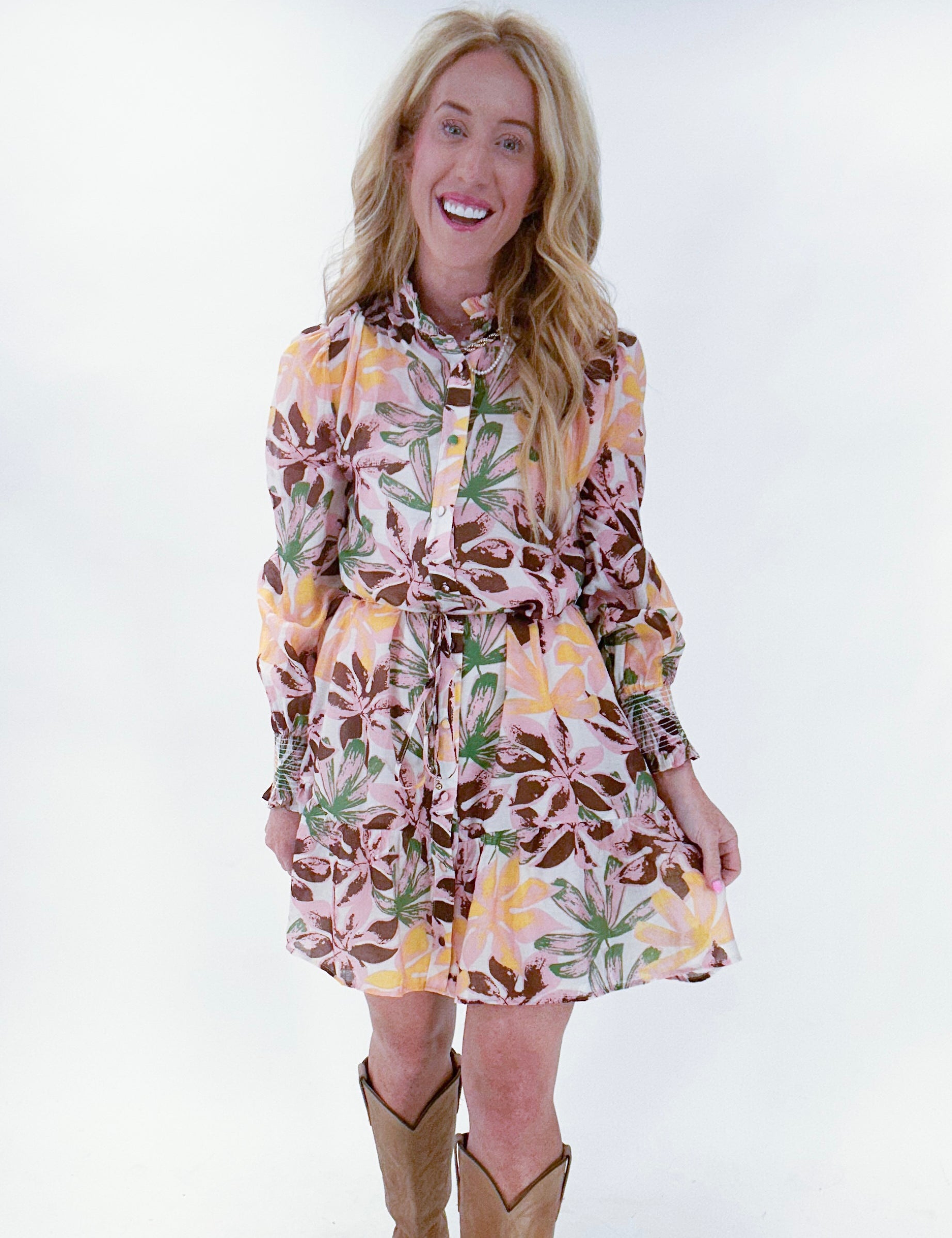 Button down floral dress 