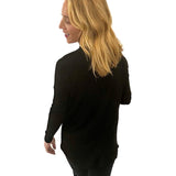 Basic Henley Thermal In Black - Alden+Rose LLC 