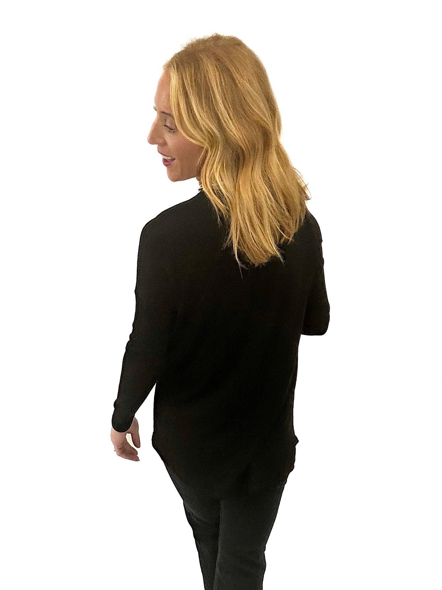 Basic Henley Thermal In Black - Alden+Rose LLC 