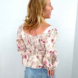 Francis Floral Peplum Top