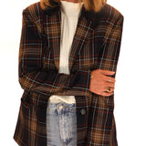 plaid oversized blazer