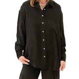 Taya Black Button Down - Alden+Rose LLC 