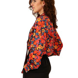 Grazino Floral Satin Top - Alden+Rose LLC 