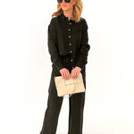 Taya Black Button Down - Alden+Rose LLC 