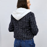 Brooklyn's Tweed Hooded Blazer