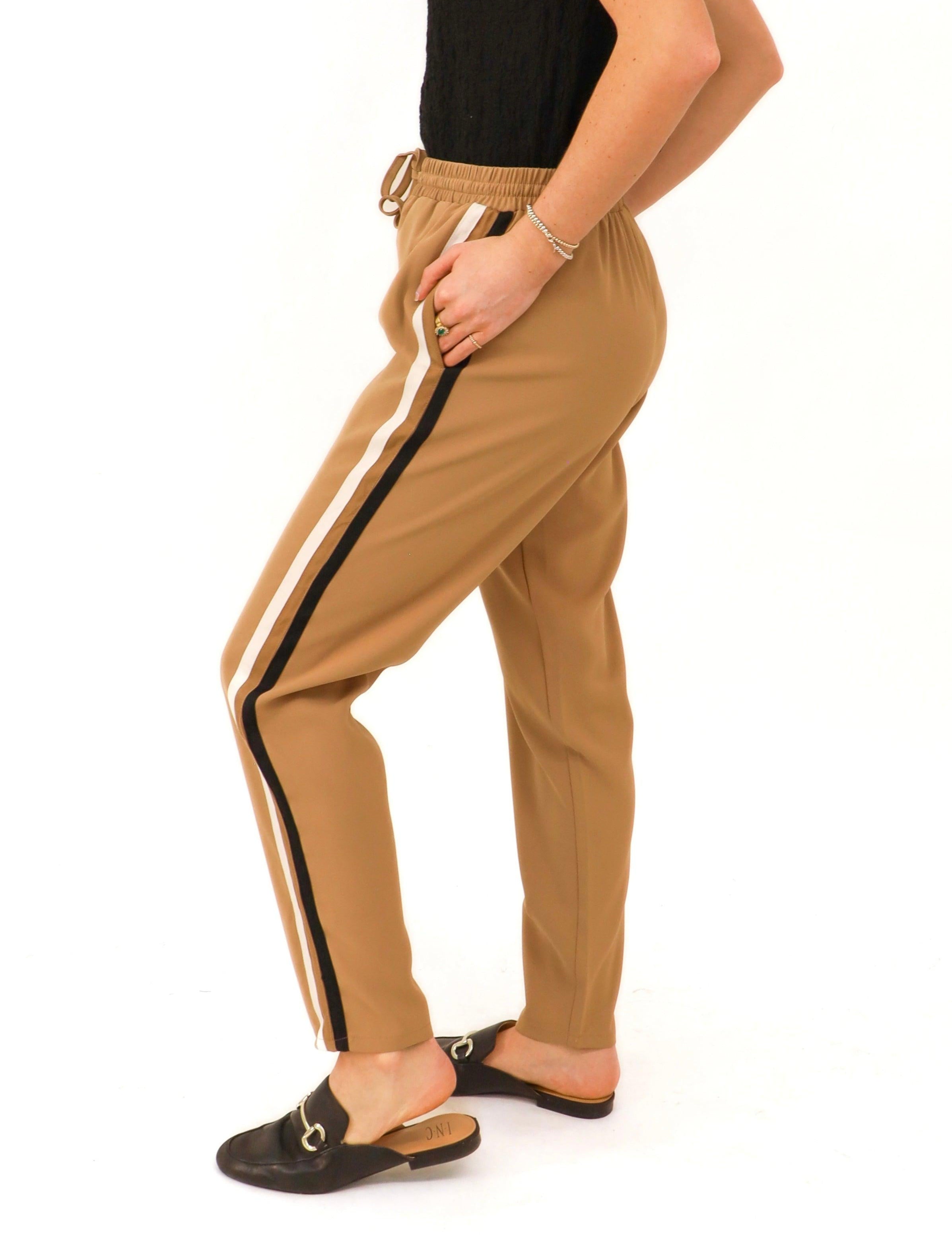 Eve's Striped Bottom In Brown - Alden+Rose LLC 