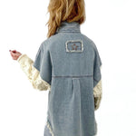 oversized denim shacket