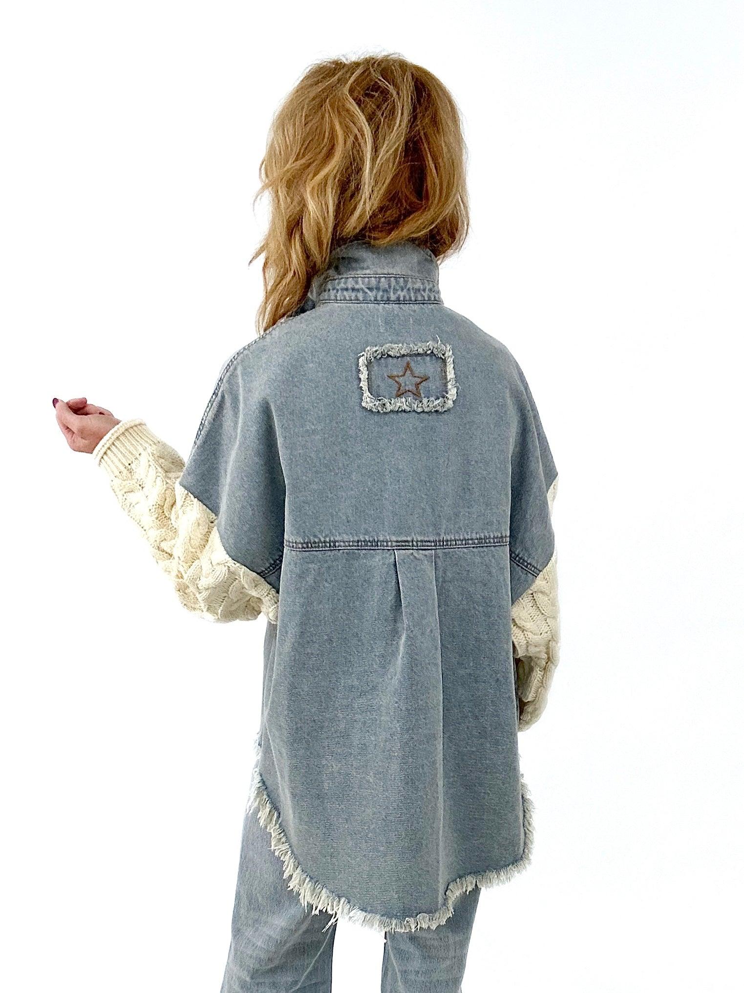 oversized denim shacket