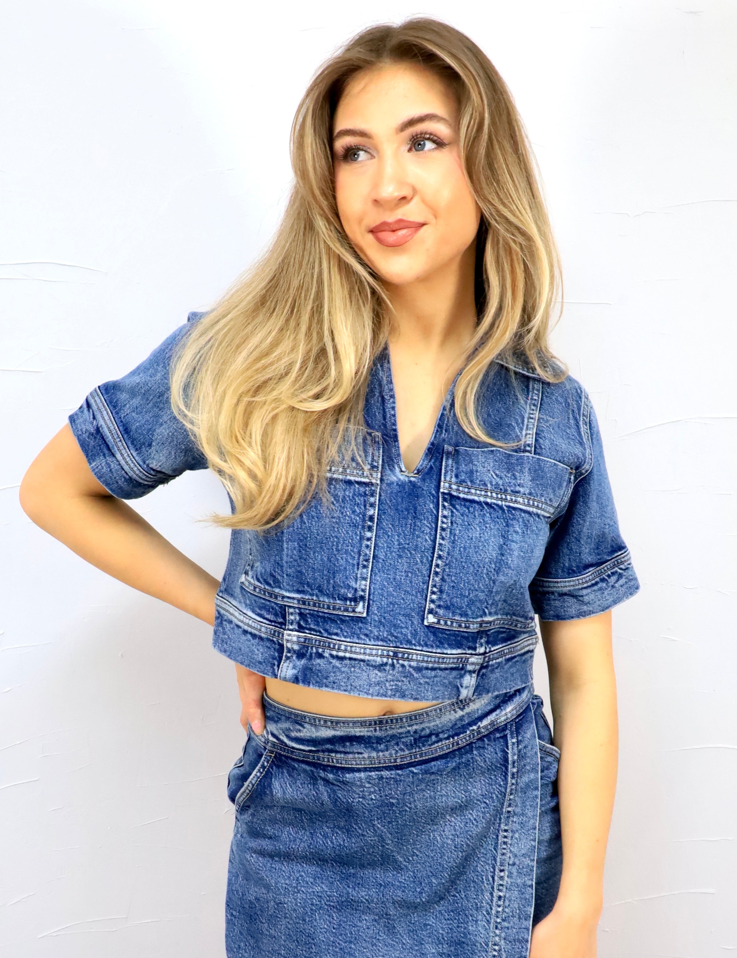 It's All Her Denim Top