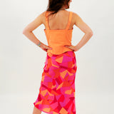 Nova Patterned Satin Skirt