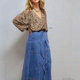 Western Chic Denim Skirt