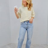 Breezy Button Down Knit Top