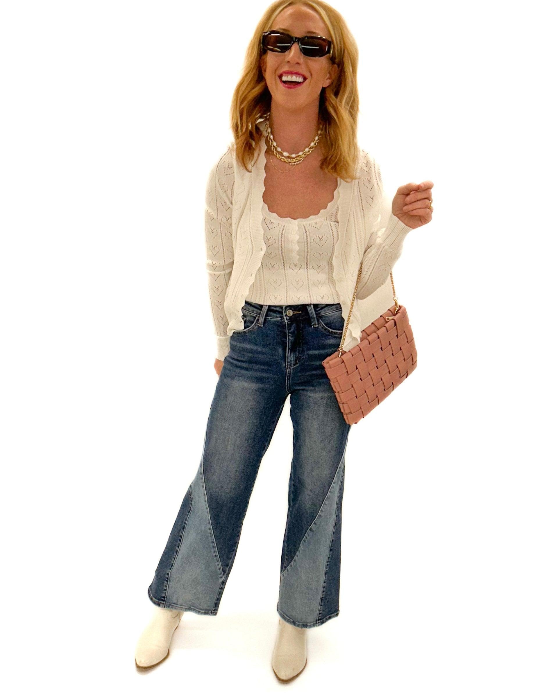 Cropped flare jeans 