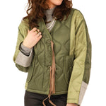 green puffer jacket