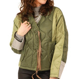 green puffer jacket