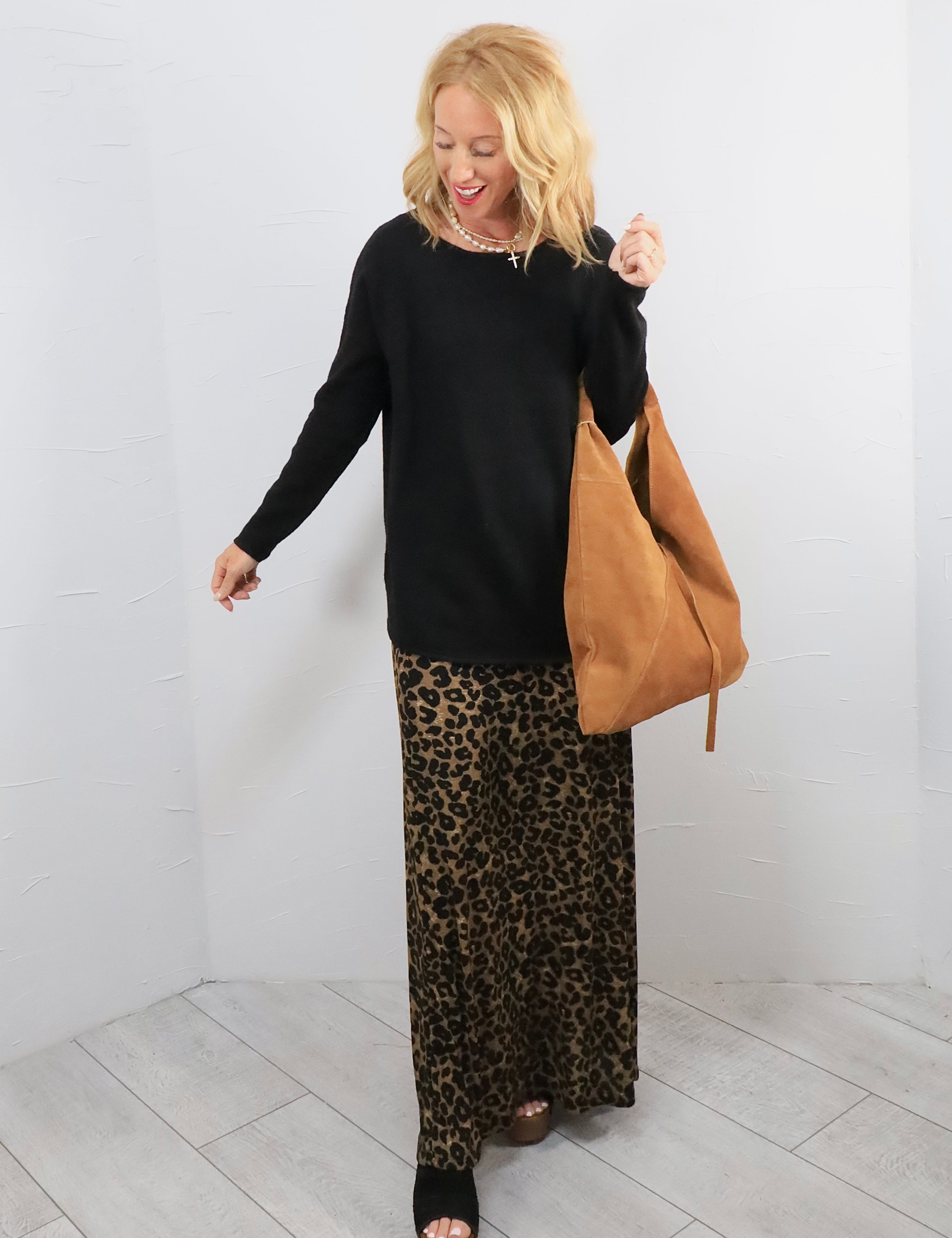 Lovely In Leopard Midi Skirt