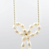 Bow and Pearl Necklace