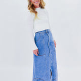 Western Chic Denim Skirt