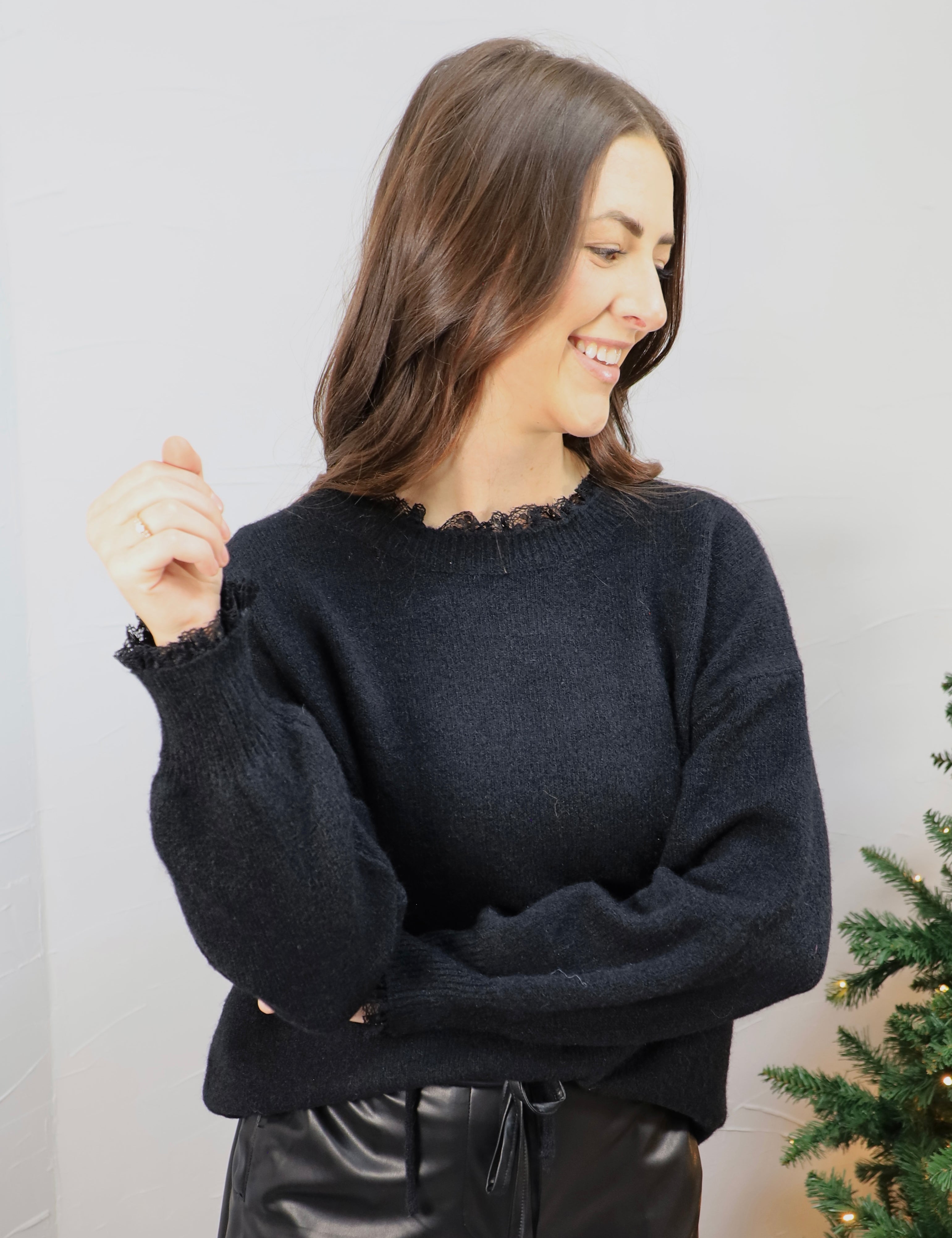 Elouise Lace Knit Sweater