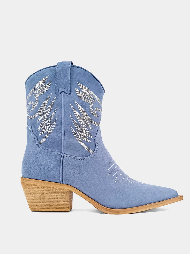 Blue cowboy boots