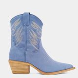 Blue cowboy boots