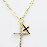 Double Cross Necklace