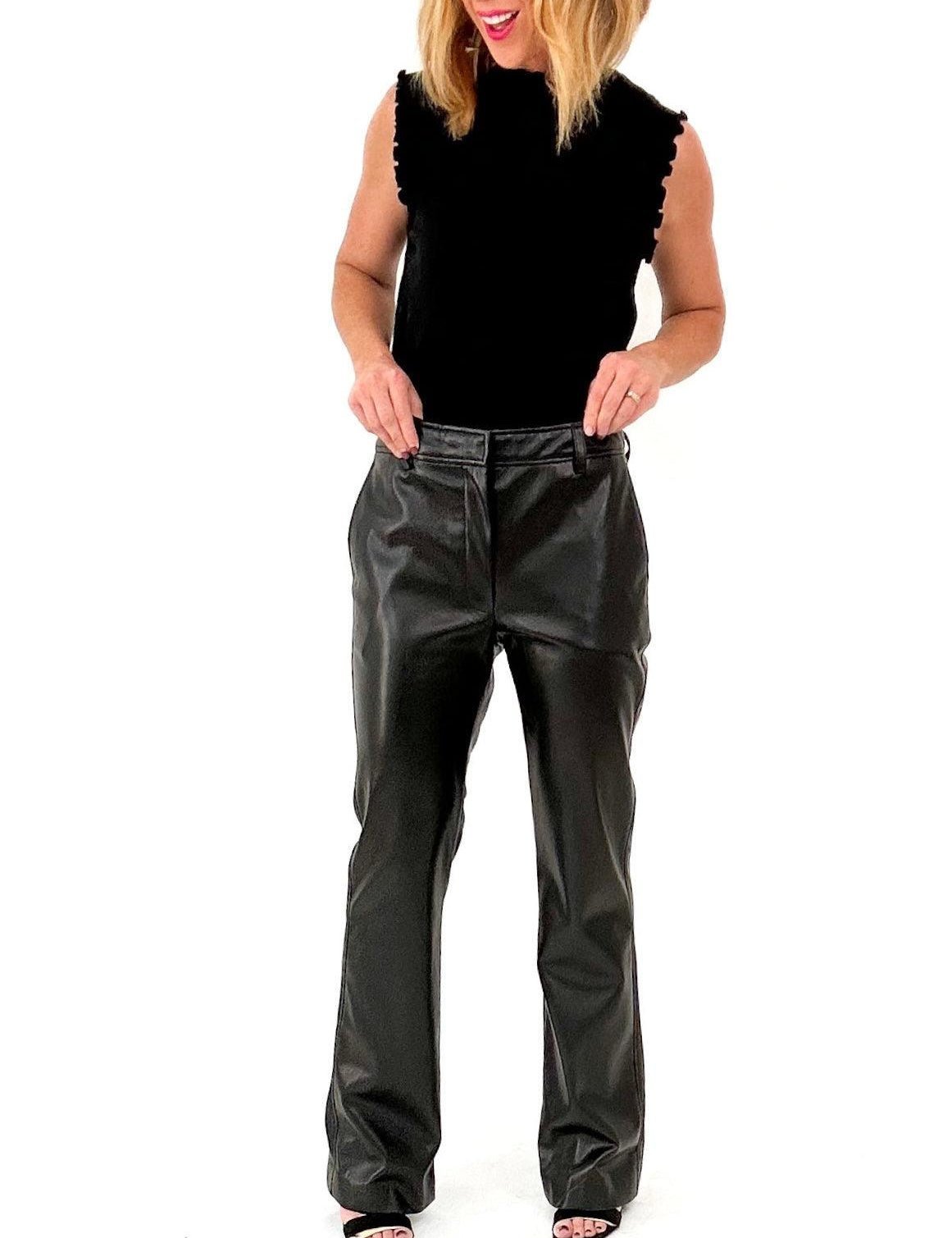 Smooth Leather Pant - Alden+Rose LLC 