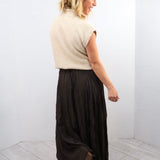 Grey's Crinkled Skirt In Brown