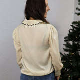 Yuletide Satin Blouse