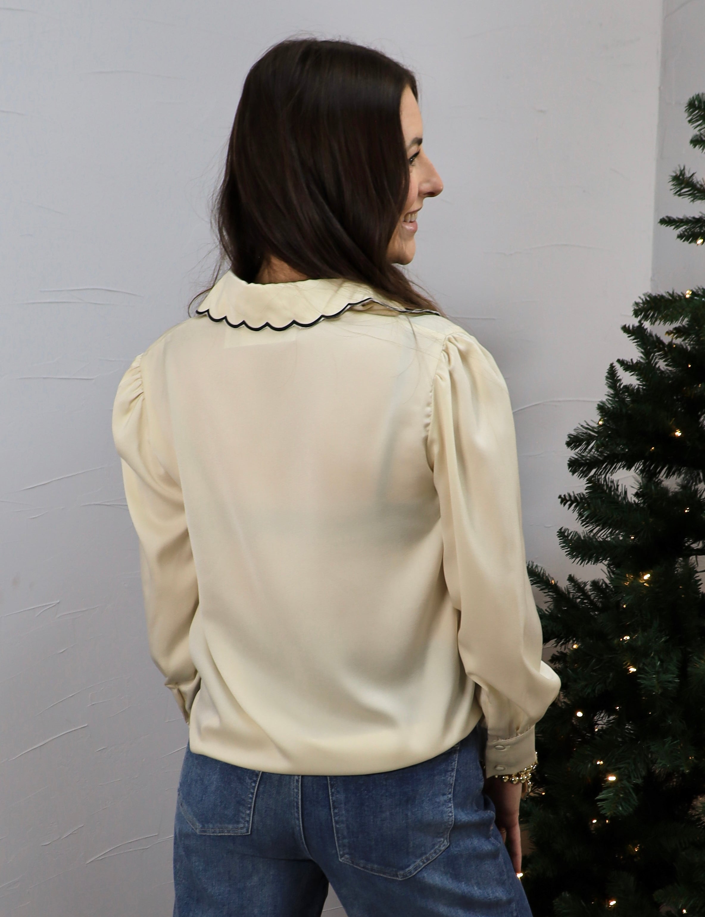 Yuletide Satin Blouse