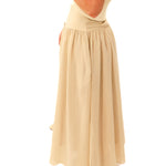 Ruffled tan skirt 