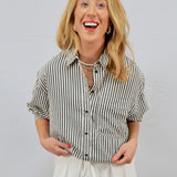 Seriously Striping Button Down