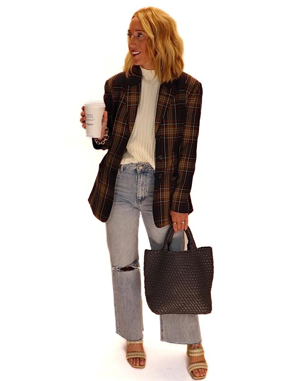 Steve Madden plaid blazer