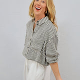 Seriously Striping Button Down