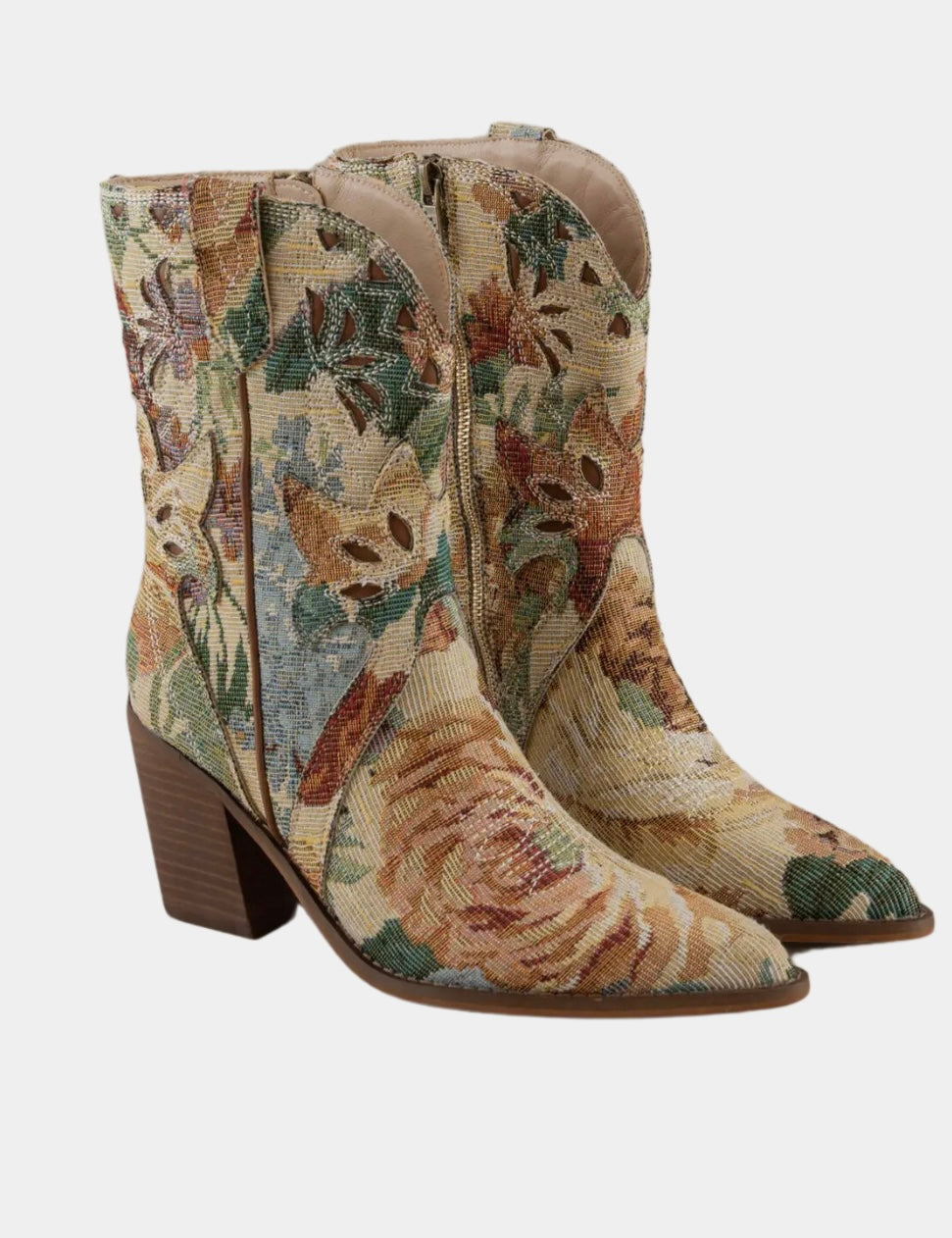 A Moment For Floral Western Booties