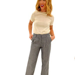 Full-length pinstripe pant 