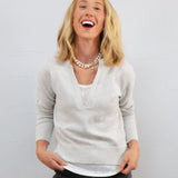 Vissa's V-Neck Layered Sweater