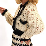 Hooked On You Crochet Knit Sweater - Alden+Rose LLC 