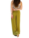 Like Heaven Satin Pant In Olive