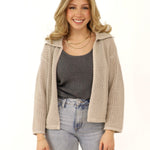 open cardigan with holes