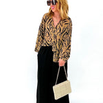 animal print blouse