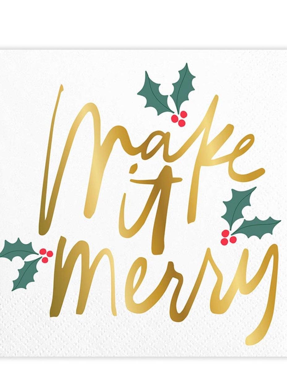 Make It Merry Napkin - Alden+Rose LLC 