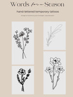 Words for a Season Temporary Tattoos